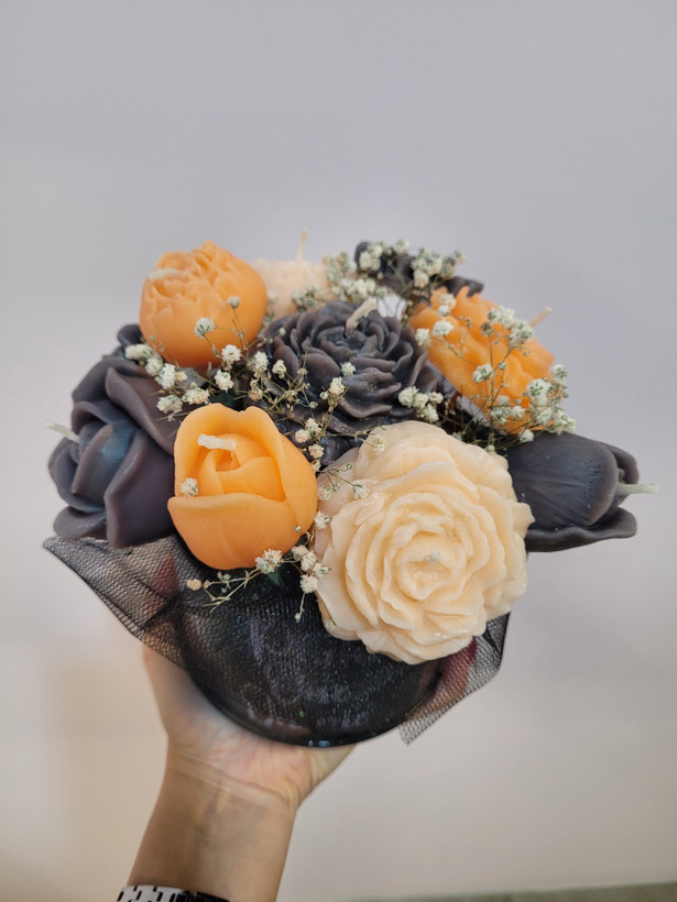 دسته گل شمع