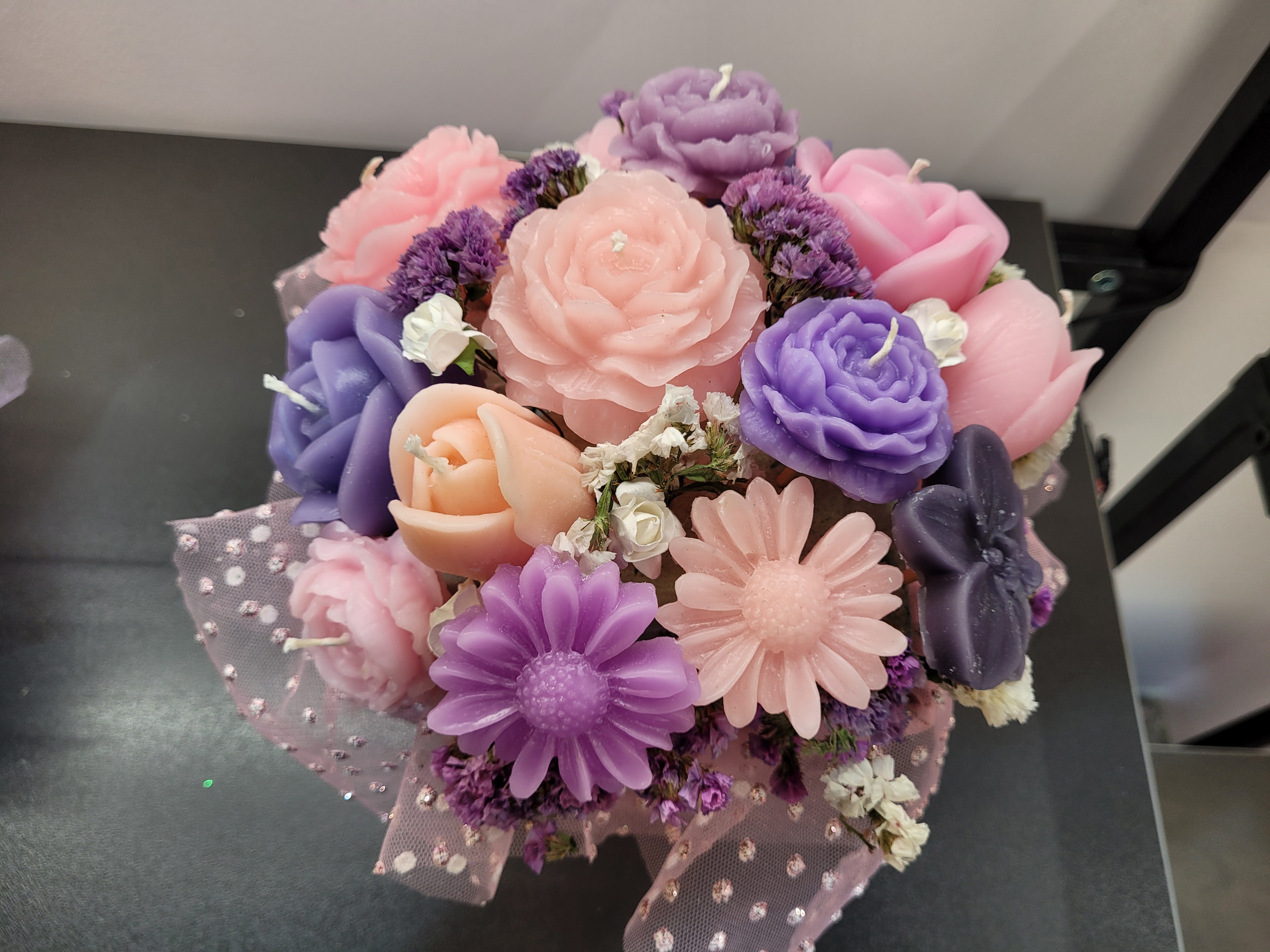 دسته گل شمع متوسط