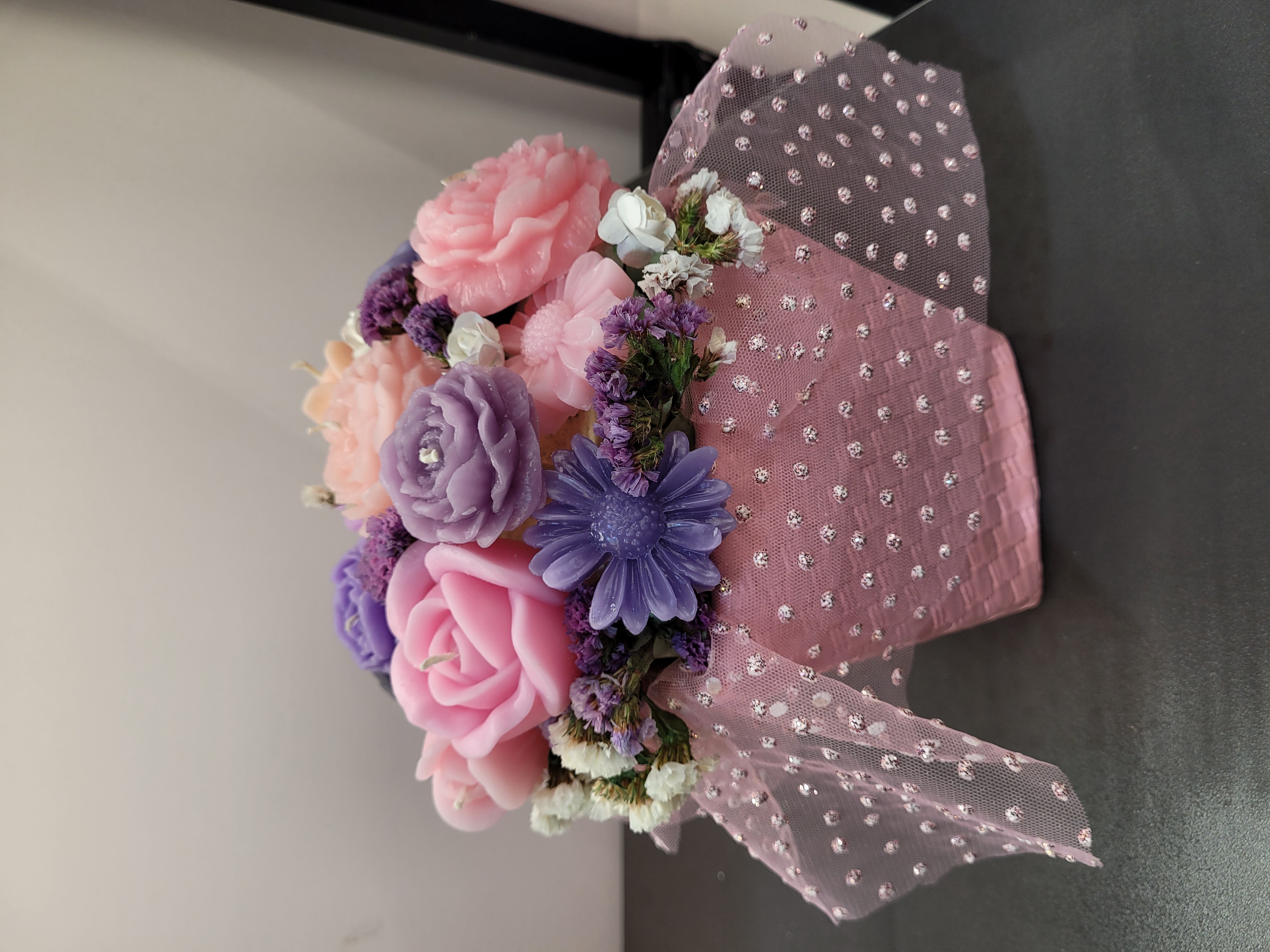 دسته گل شمع متوسط