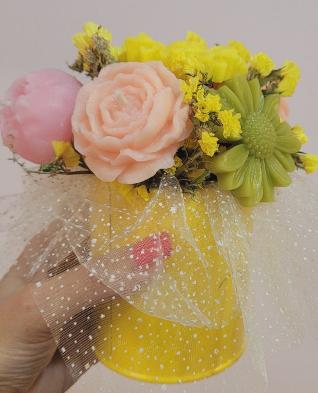 دسته گل شمع کوچک